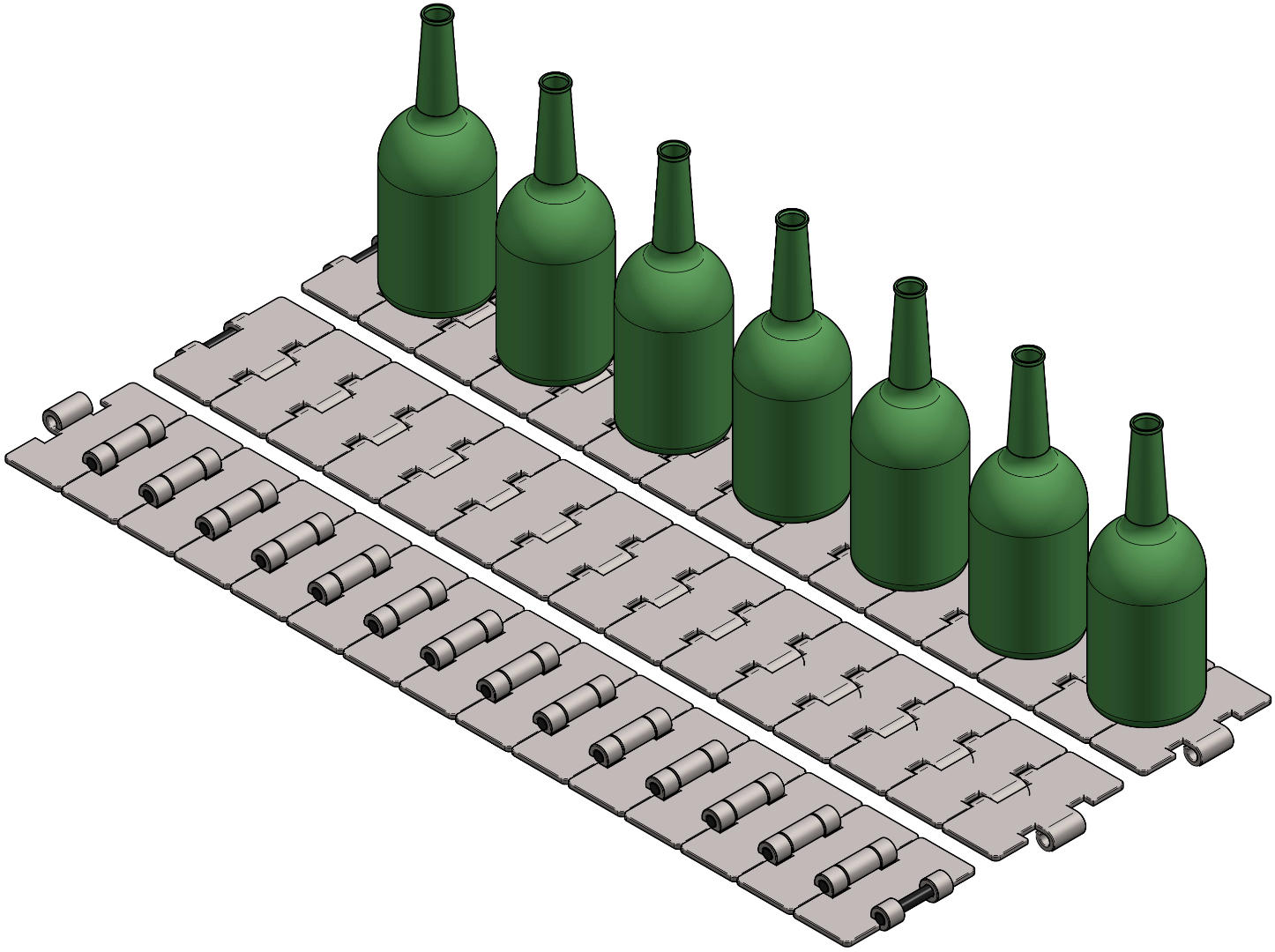 CORRENTE TABLETOP - TRANSPORTADORA DE GARRAFAS